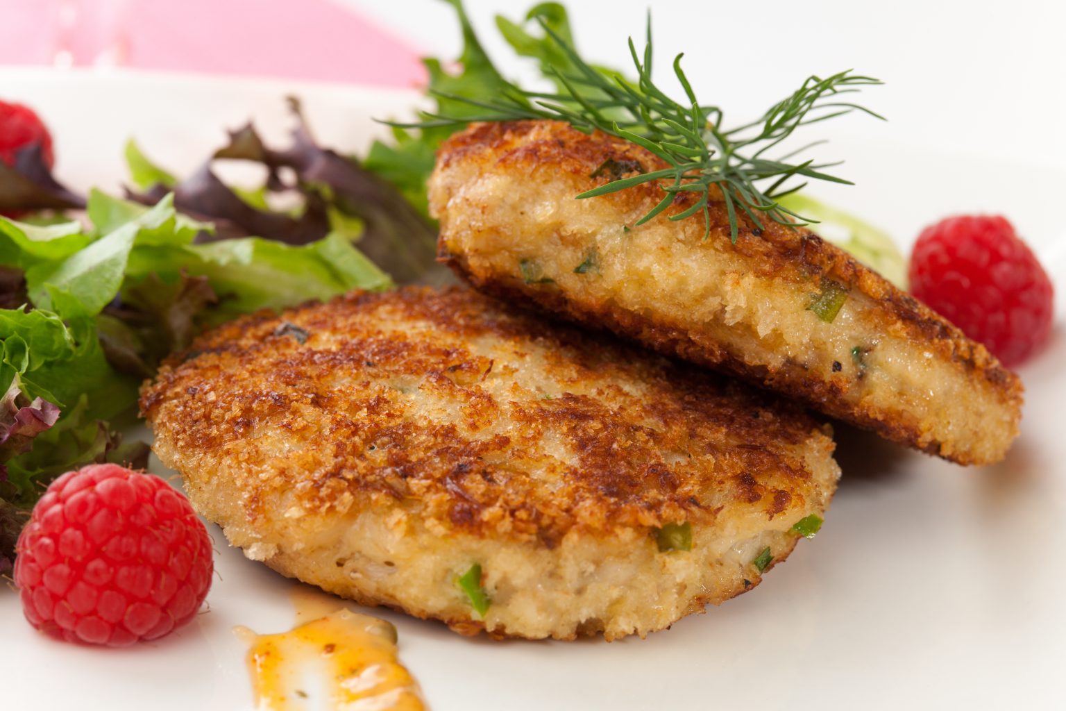 Maryland Style Crab Cake with Your Favorite Salad Dressing The