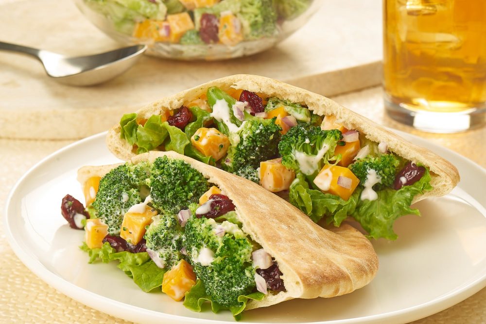 Broccoli Salad Pita Pockets - The Association for Dressings &amp; Sauces