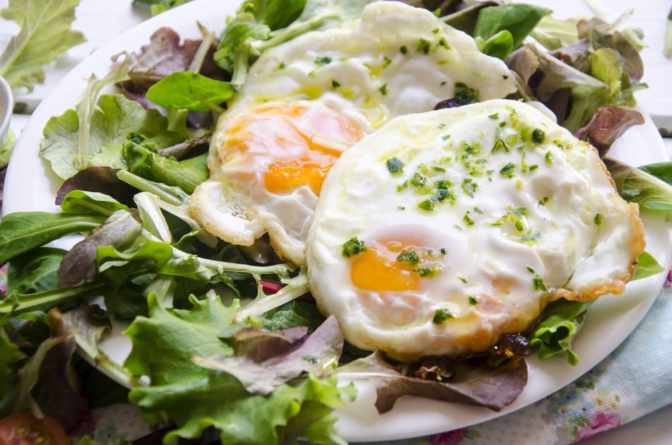 photodune 11889648 fried eggs with salad s