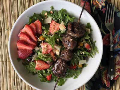 Arugula Strawberry Quinoa Salad